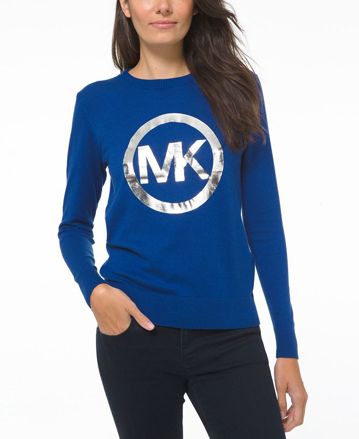 Michael Kors Metallic Logo Graphic Sweater & Reviews - Sweaters - Women -  Macy's
