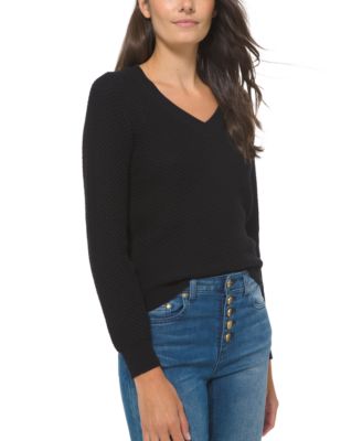 Michael Kors - Textured V-Neck Sweater