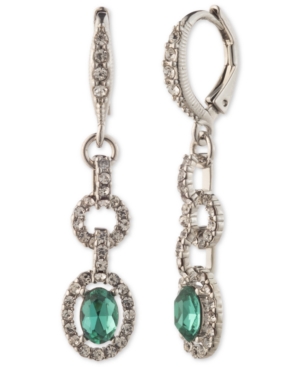 image of Givenchy Stone & Crystal Halo Dangle Drop Earrings