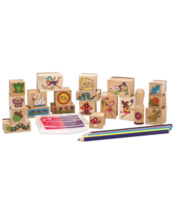 Melissa and Doug - Kids Toy, Stamp-a-Scene Fairy Garden Set