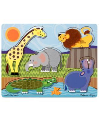 Melissa and Doug - Kids Toy, Zoo Animals Touch and Feel Puzzle