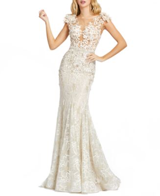 MAC DUGGAL Embellished Lace Gown - Macy's