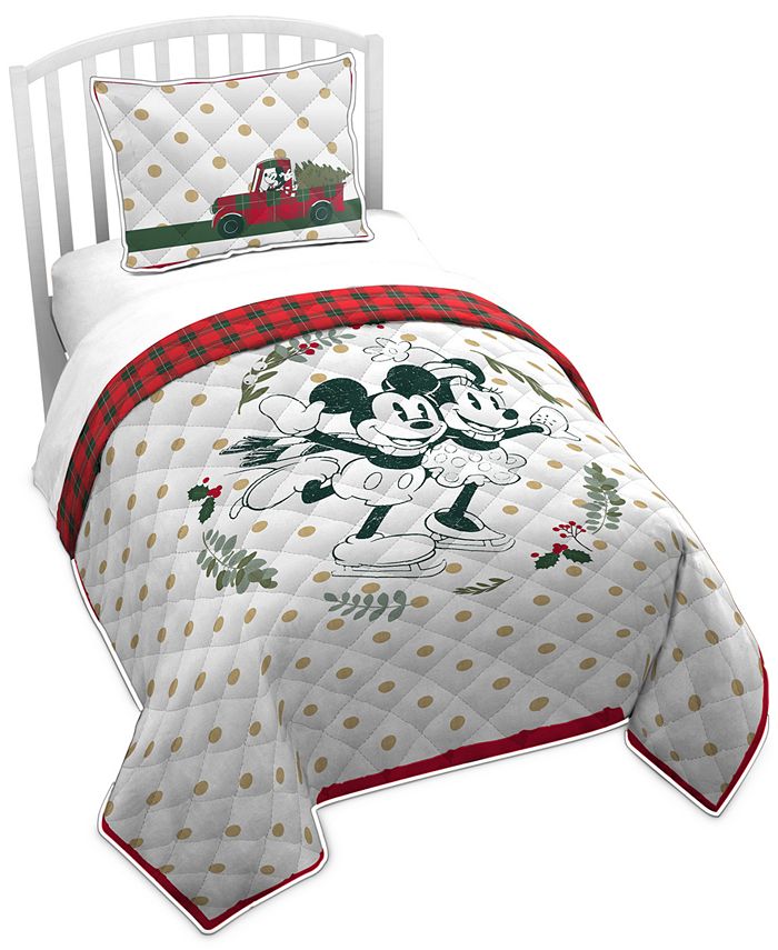 Mickey And Minnie Mouse Quilt Sets, Mickey And Minnie Twin Bedding