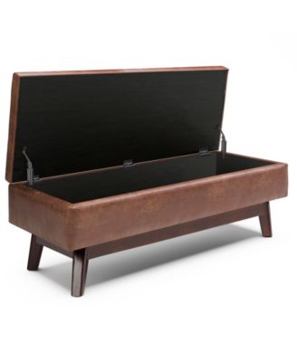 Owen Mid Century Modern Rectangle Rectangular Storage Ottoman