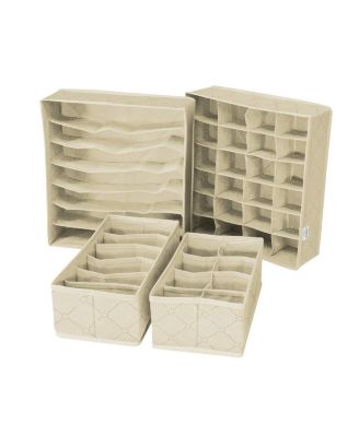 Sorbus - Set of 4 Foldable Drawer Dividers, Storage Boxes, Closet Organizers & Under Bed Organizers