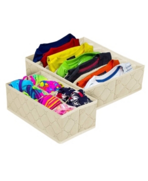 Sorbus Set of 4 Foldable Drawer Dividers Storage Boxes Closet Organizers & Under Bed Organizers