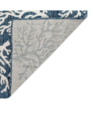 Carmel Coral Border 3'3" x 4'11" Outdoor Area Rug