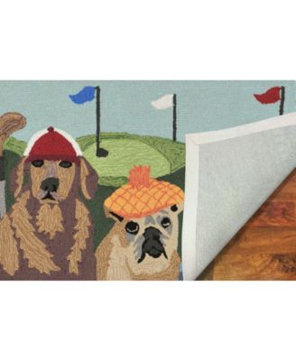 Frontporch Putts and Mutts Multi 2'6" x 4' Outdoor Area Rug