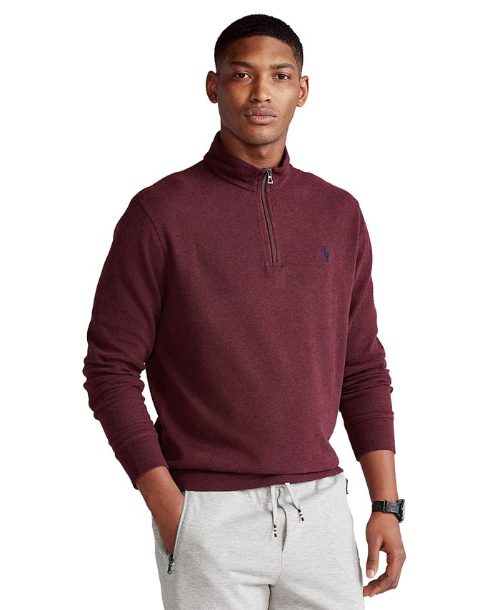 Ralph lauren quarter shop zip burgundy