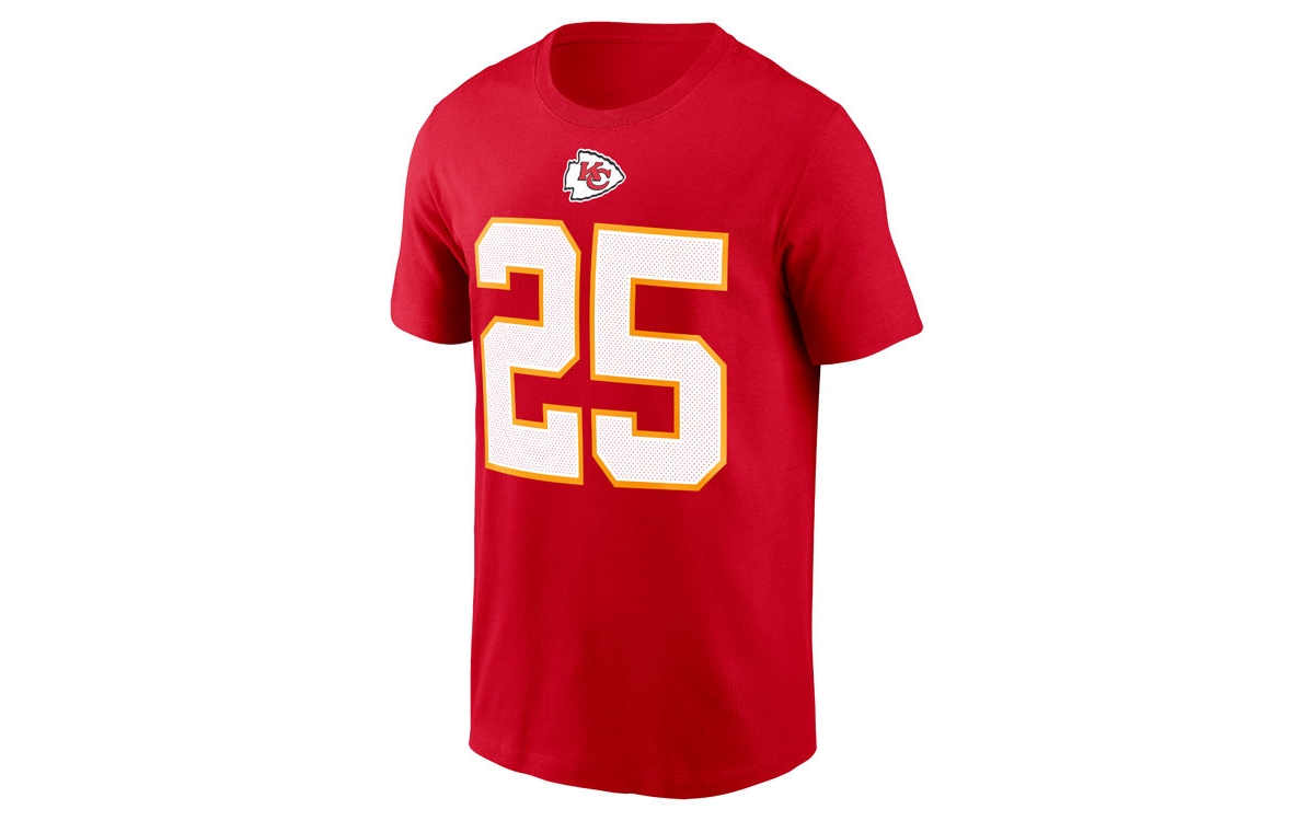 Nike Kansas City Chiefs Men's Pride Name and Number Wordmark 3.0 Player T-shirt ClydeEdwards-Helaire