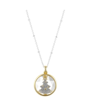 image of Unwritten Christmas Tree Crystal Shaker Pendant Necklace