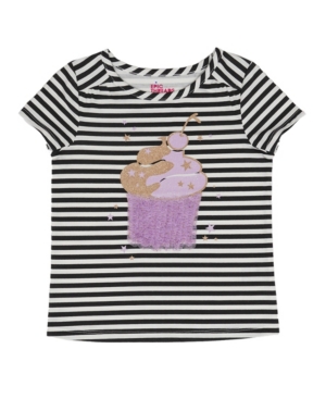image of Epic Threads Little Girls Short Sleevecupcake Striped Graphic Mix and Match Tee