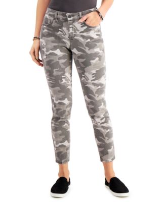 low rise camo jeans