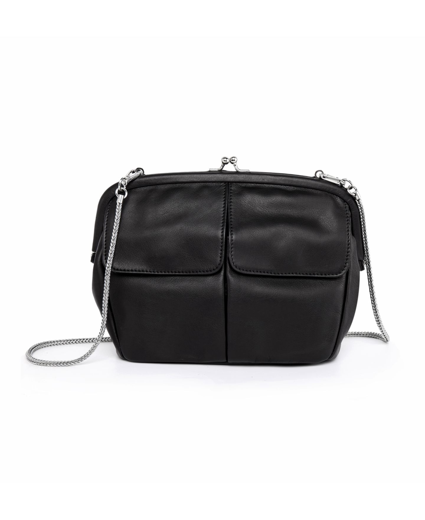 Женская сумка OLD TREND Genuine Leather Pac Shell Crossbody, цвет: Чёрный — фото 1