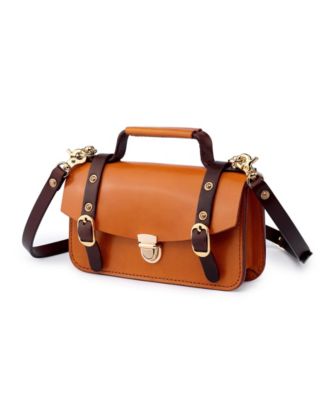 Women's Genuine Leather Snapper Crossbody