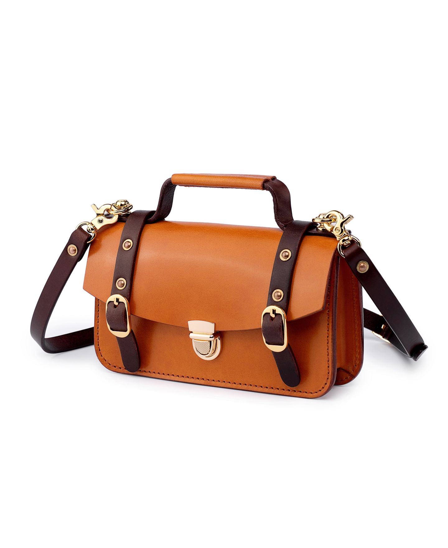Женская сумка OLD TREND Genuine Leather Snapper Crossbody, цвет: Верблюжий — фото 4