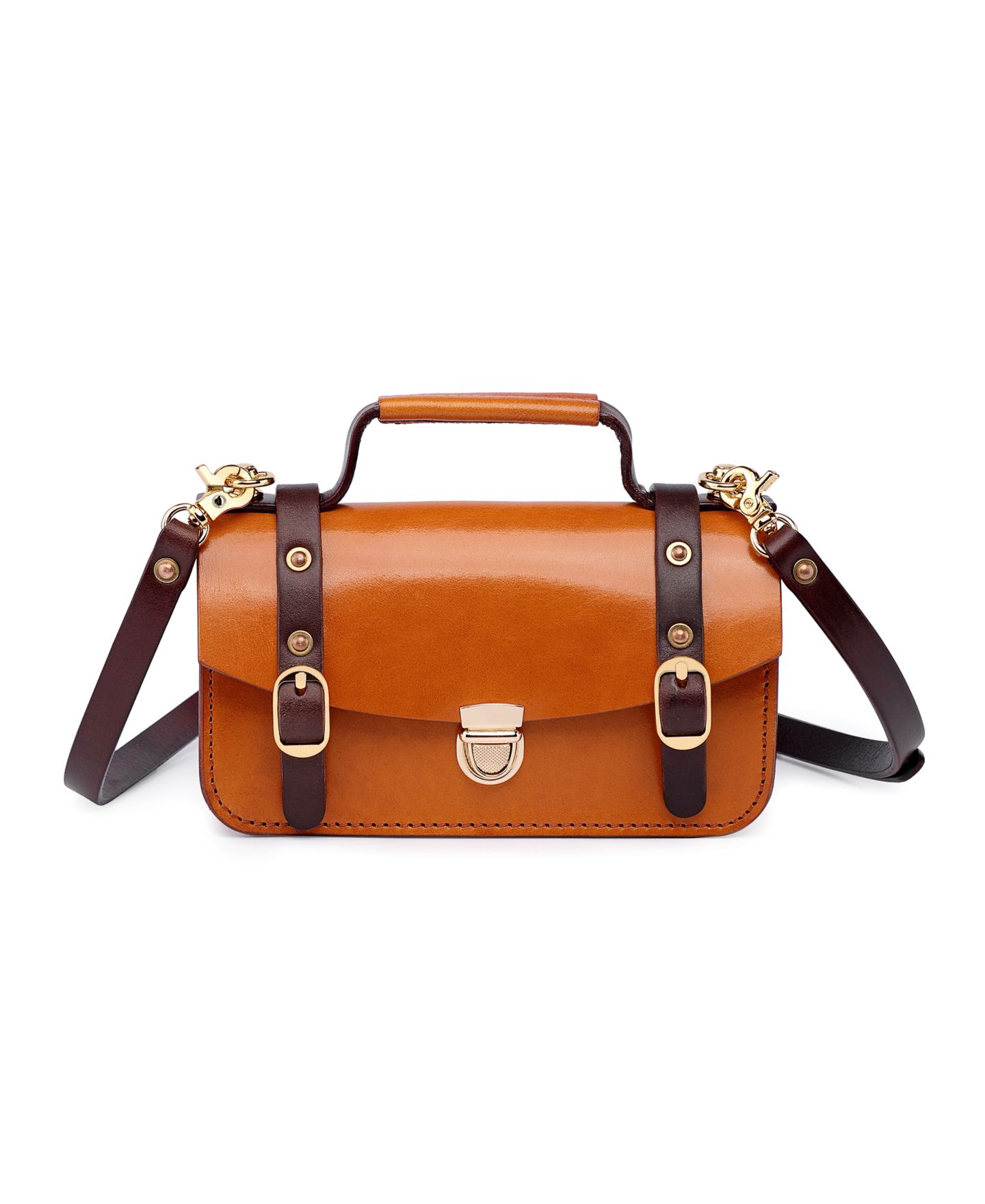 Женская сумка OLD TREND Genuine Leather Snapper Crossbody, цвет: Верблюжий — фото 1