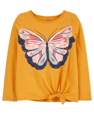 image of Carter-s Big Girl Butterfly Tie-Front Jersey Tee