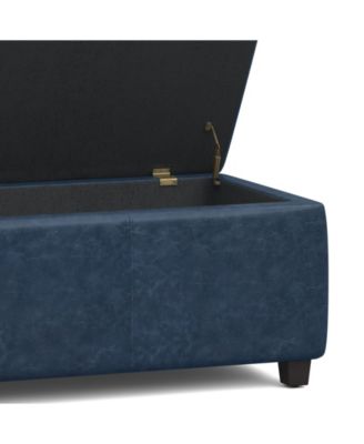 Avalon Contemporary Rectangle Storage Ottoman Bench