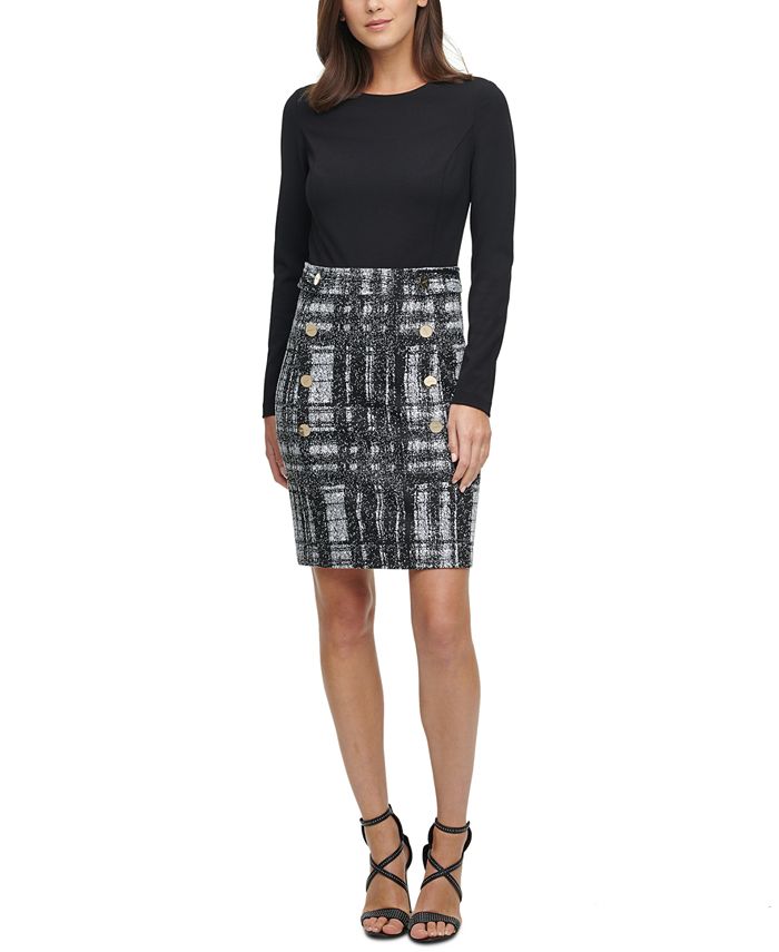 dkny plaid dress
