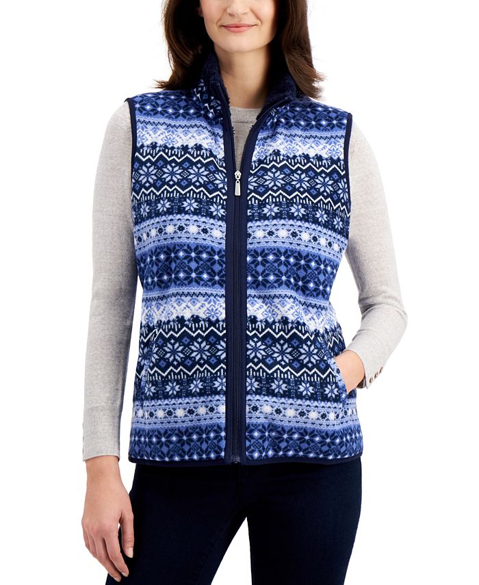 Macy's karen scott fleece vest on sale