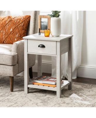Walker Edison 18" Country Single Drawer Side Table - Macy's