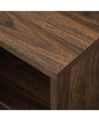 48" 2 Door Glass Shelf Corner TV Console