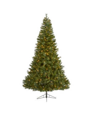 Nearly Natural Mount Hood Spruce Artificial Christmas Tree With 450 Warm Lights And 1285 Bendable Branches In Green