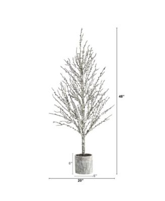 Snowed Twig Artificial Tree in Decorative Planter