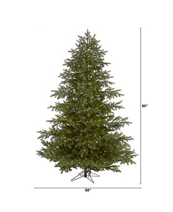 Nearly Natural South Carolina Spruce Real Touch Artificial Christmas ...