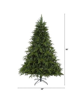 Colorado Mountain Fir "Natural Look" Artificial Christmas Tree with 600 Clear LED Lights and 3048 Bendable Branches