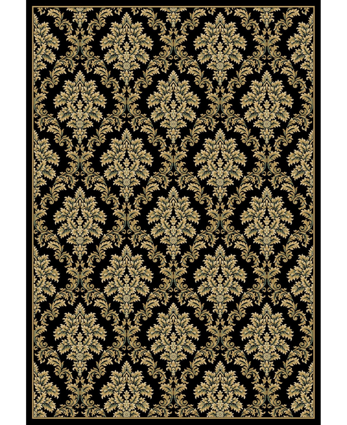 Portland Textiles Adriatic Tapestry 7'10in x 10'10in Area Rug - Black