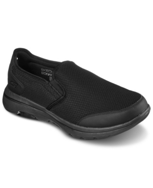 image of Skechers Men-s GOwalk 5 - Delco Extra Wide Width Slip-on Walking Sneakers from Finish Line