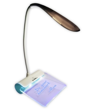 Linsay Smart Led Lamp Touch with Notepad Light and 2 Usb Charger Port Slot Multi Charging Station