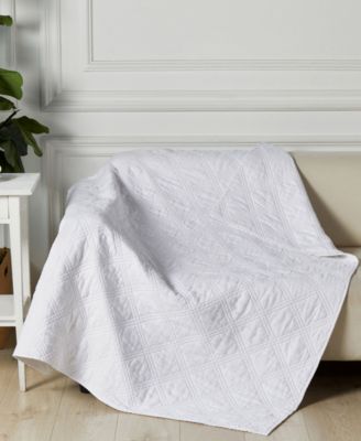Washed Linen Reversible Quilted Throw, 50" x 60"