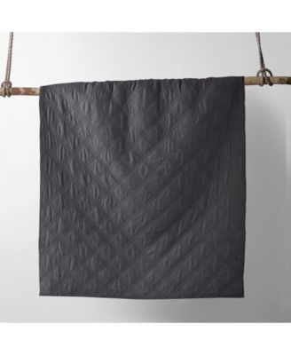 Washed Linen Reversible Quilted Throw, 50" x 60"