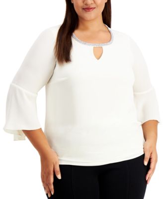 macys white blouse