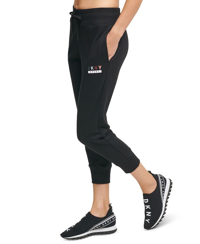 DKNY Sport Cotton Relaxed Ankle-Crop Joggers - Macy's