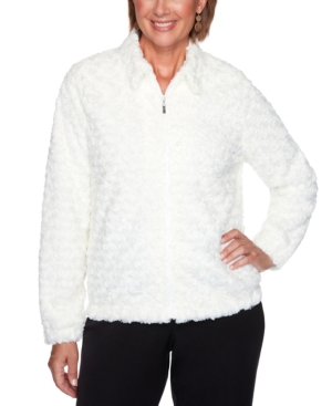Alfred Dunner Petite Faux-Fur Jacket