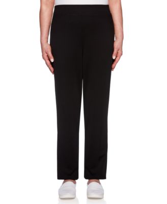 Alfred Dunner - Petite Classics Pont&eacute;-Knit Pull-On Pants