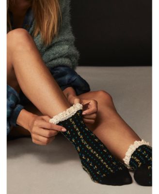 Free People - Rosebud Waffle-Knit Ankle Socks