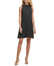 Clip-Dot Trapeze Dress