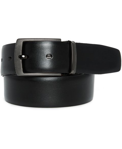 Мужской ремень Perry Ellis Portfolio Reversible Dress Belt, цвет: Чёрный / Светло-коричневый