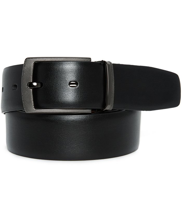 Men's reversible dress belt top