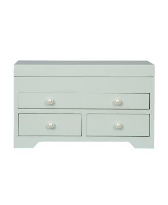 Mele Co. Bianca Wooden Jewelry Box in Seafoam Finish