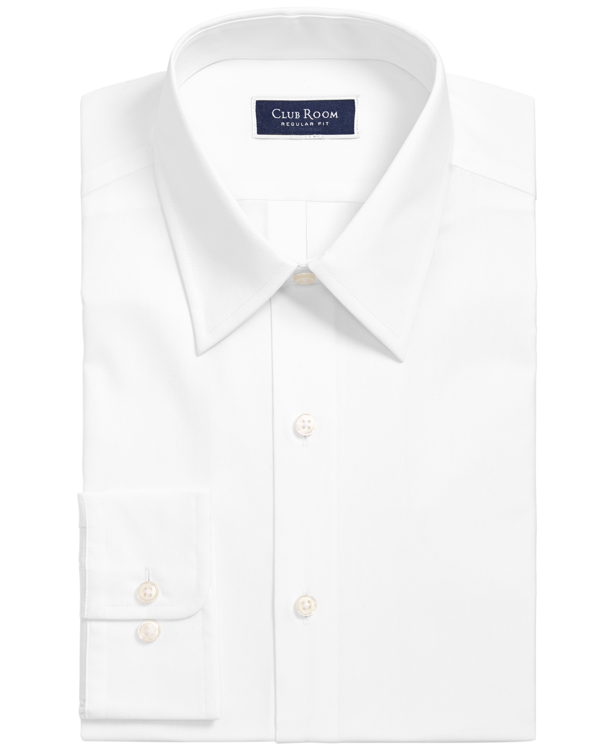 Club Room Men's Regular Fit Solid Dress Shirt, Created For Macy's In Bright White