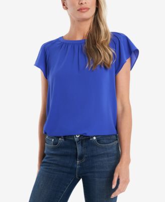 CeCe - Petite Flutter-Sleeve Top