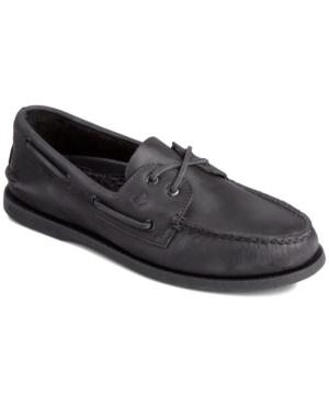 image of Sperry Men-s Authentic Original 2-Eye Black Boat Shoes Men-s Shoes