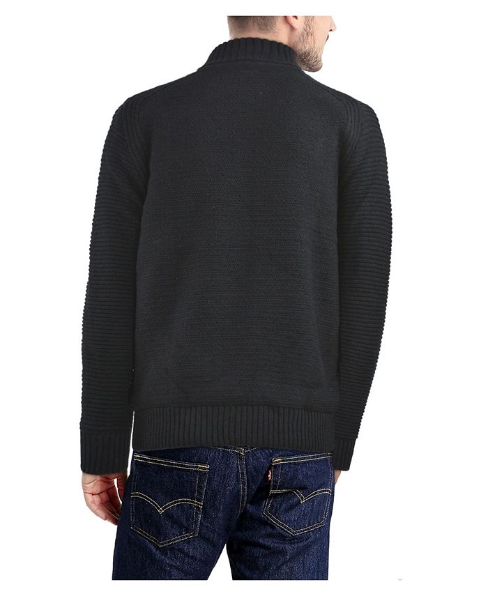 X-Ray Men's Full-Zip High Neck Sweater Jacket & Reviews - Sweaters ...
