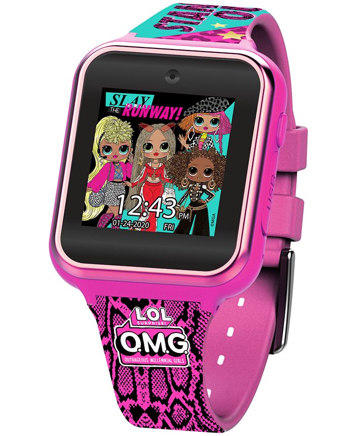 Accutime - Kid's OMG Multicolored Silicone Touchscreen Smart Watch 46x41mm